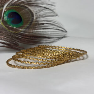 Elegant Gold-Plated Twisted Design Bangles